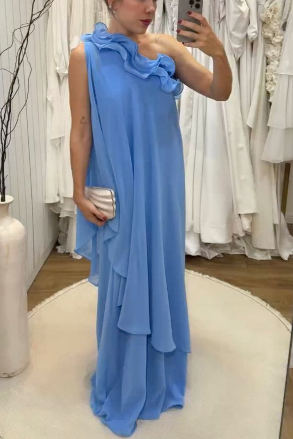 formaldressy-Blue Simple Fashion Wedding Guest Dress Prom Dress gh5919