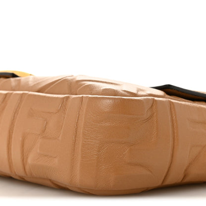 Nappa FF 1974 Embossed Baguette Miele Scuro