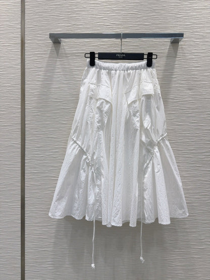 Prada 25 Jacket and Skirt White Polyester