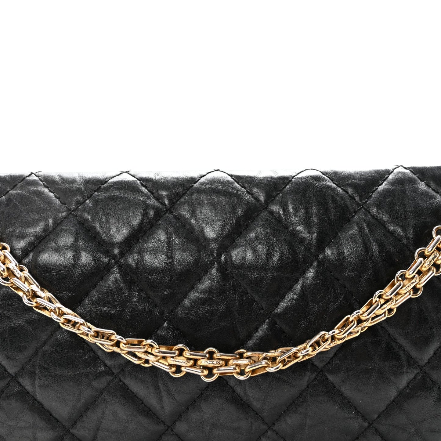 Aged Calfskin Quilted 2.55 Reissue 226 Flap Black