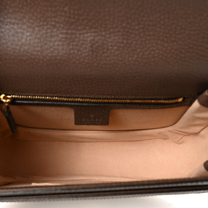 GG Supreme Monogram Web Small Ophidia Flap Messenger Bag Brown