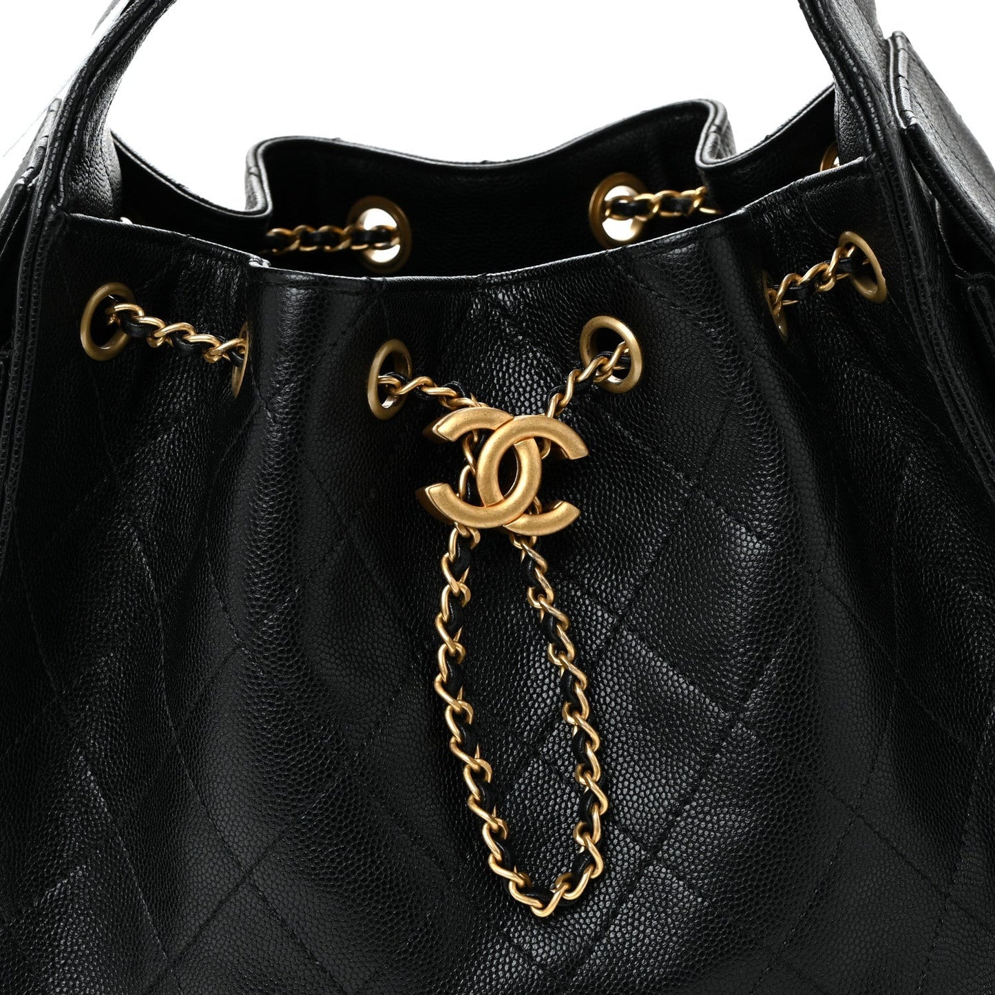 Caviar Quilted Small Chanel 25 Handbag Black