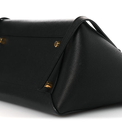 Grained Calfskin Mini Belt Bag Black