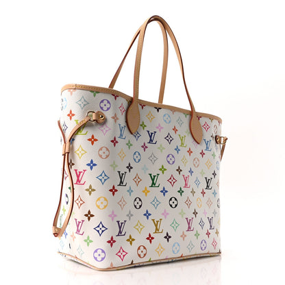 LV X TM Monogram Multicolor Neverfull MM White