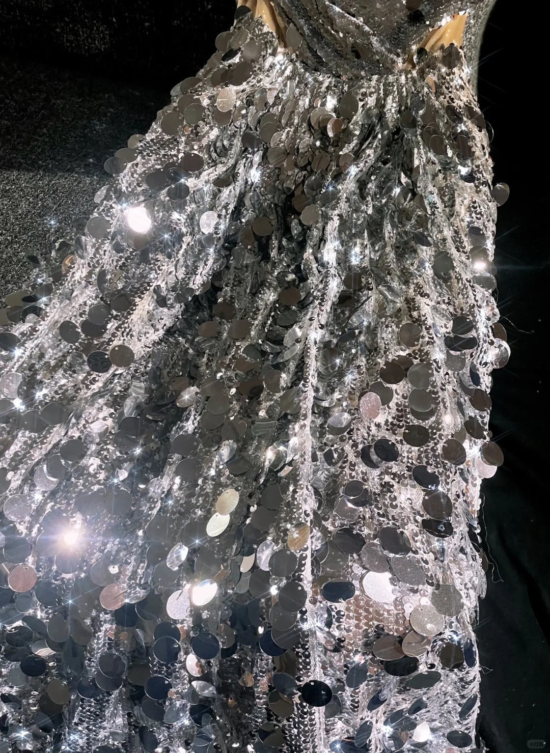 formaldressy--Silver sparkling sequins glittering long prom dress prom dress gh5696