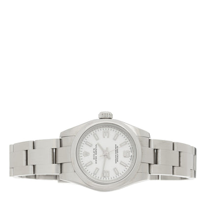 Stainless Steel 26mm Oyster Perpetual Watch White 176200