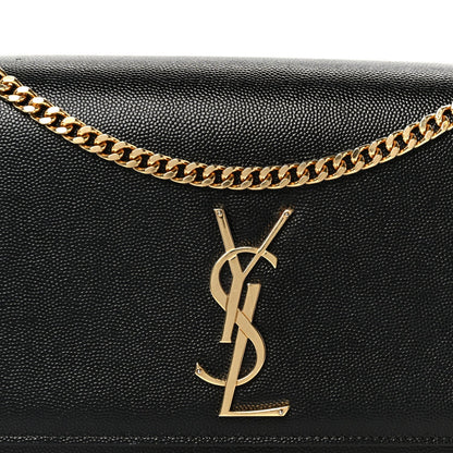 Grain De Poudre Medium Classic Monogram Kate Satchel Black