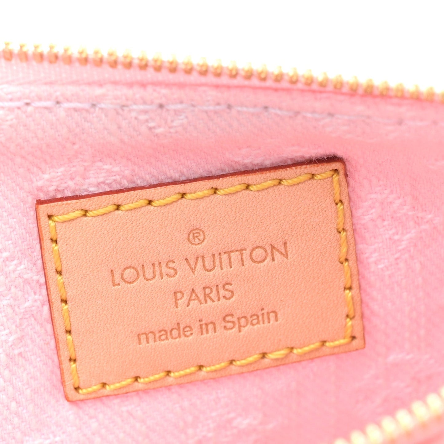 Monogram Denim Liv Pochette Washed Pink
