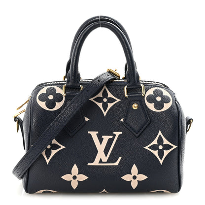 Empreinte Monogram Giant Speedy Bandouliere 20 Navy Creme