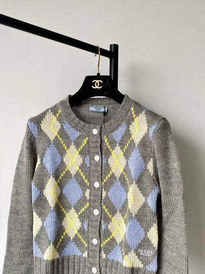 Prada 25 Cardigan Multicolor Wool 293871