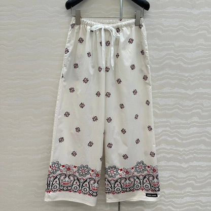 MIUMIU STRAIGHT-LEG CROPPED PANTS WITH ELASTIC WAISTBAND 261440