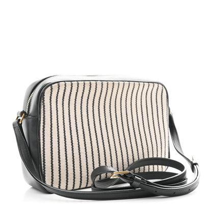 Canvas Calfskin Monogram Lou Camera Bag Black Grey Cream