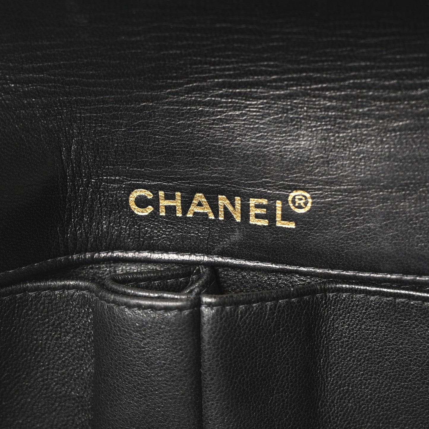 Lambskin East West Chocolate Bar Flap Black