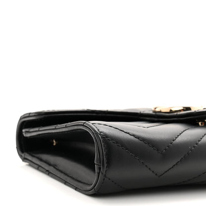 Calfskin Matelasse GG Marmont Wallet on Chain Black