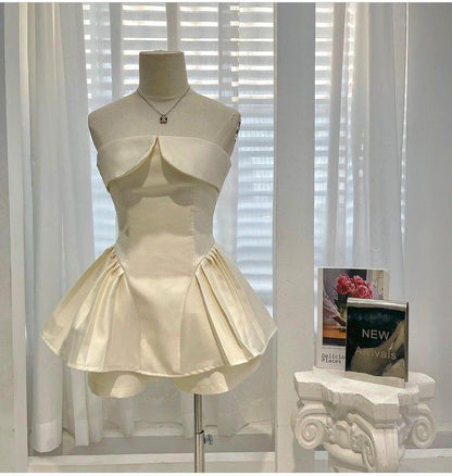 formaldressy-Beige short homecoming dress birthday party dress gh5397