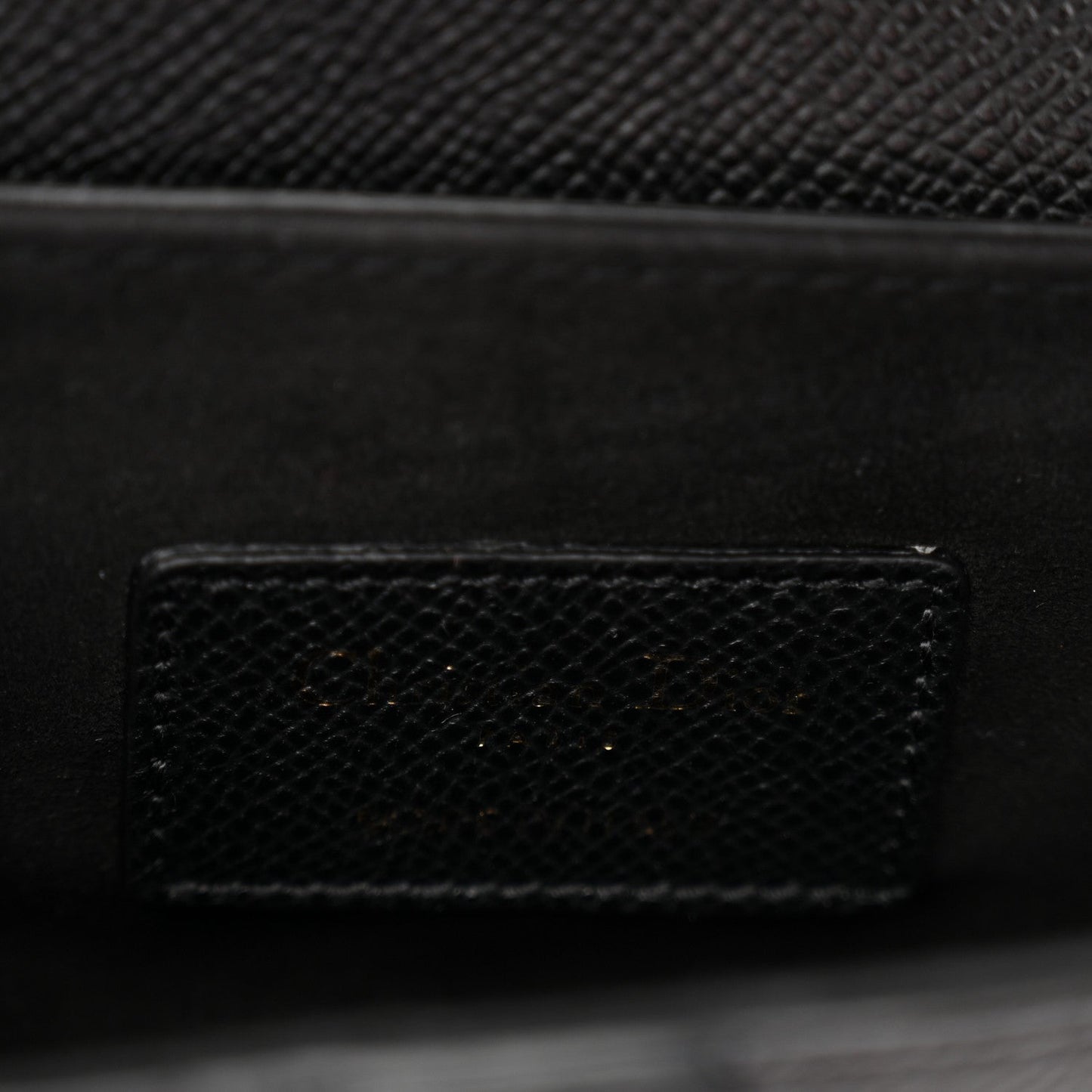 Grained Calfskin Mini Saddle Bag Black