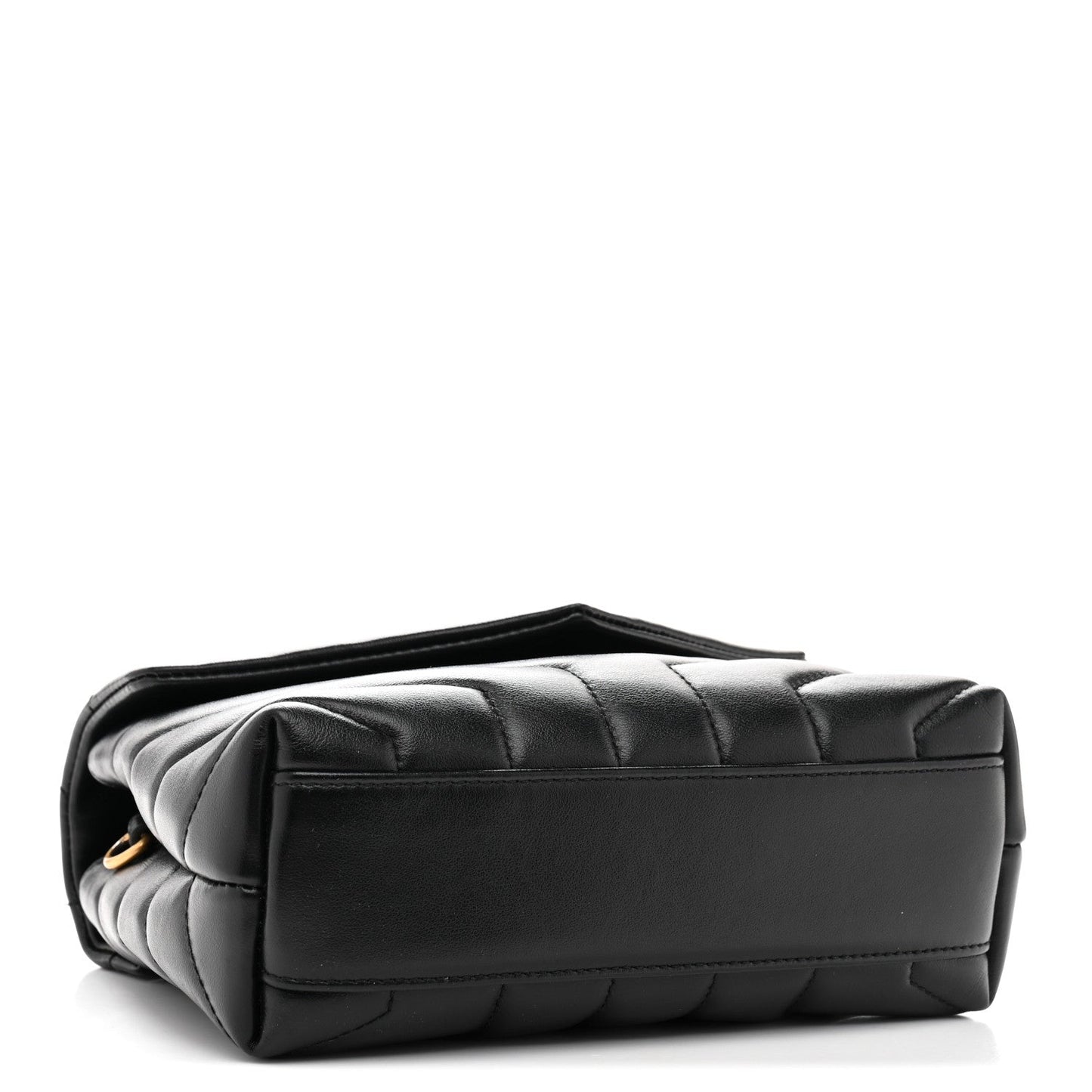 Calfskin Y Quilted Monogram Toy Loulou Crossbody Bag Black