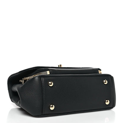 Caviar Quilted Small Business Affinity Flap Black