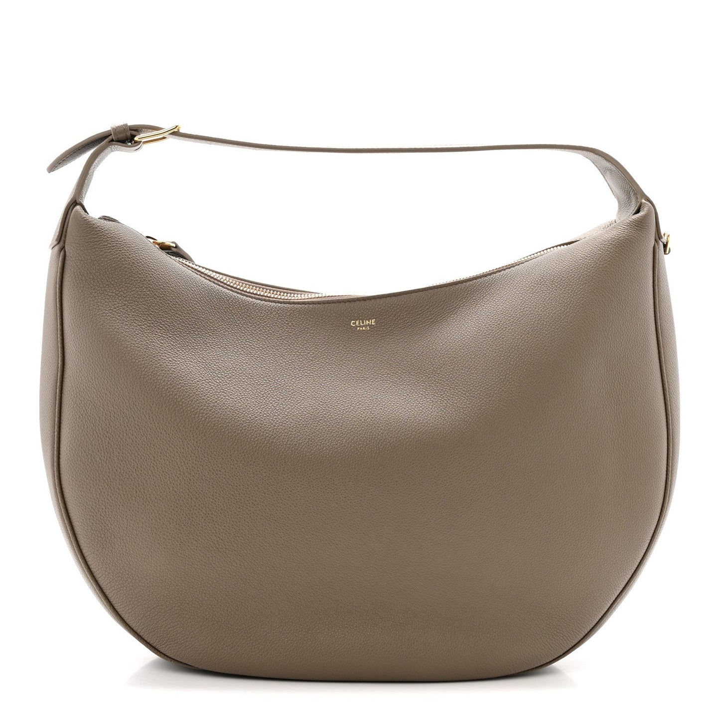 Supple Grained Calfskin Large Lulu Shoulder Bag Souris