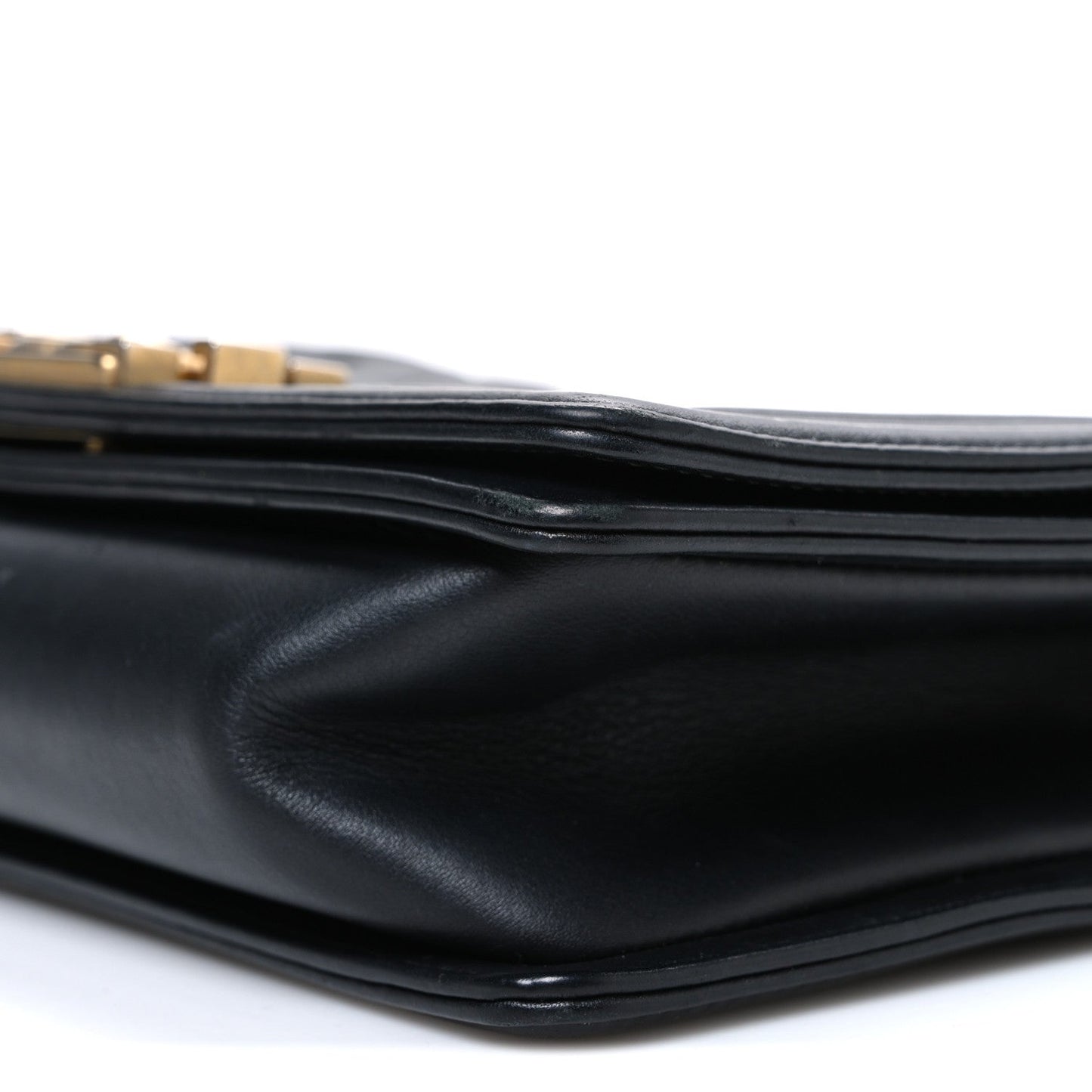 Lambskin Quilted Medium Boy Flap Black