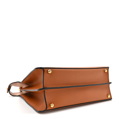 Vitello Seta Shiny Nappa Medium Peekaboo I SEE U Satchel Brandy Light Rose
