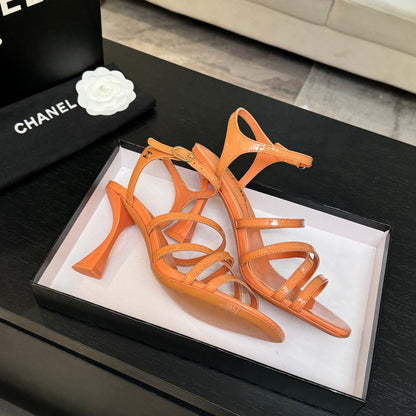 CC Cruise 25/26 Sandal 95mm Orange Patent Leather
