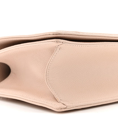 Grained Calfskin Medium Diorama Flap Bag Nude