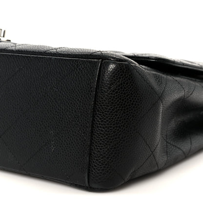Caviar Quilted Maxi Double Flap Black