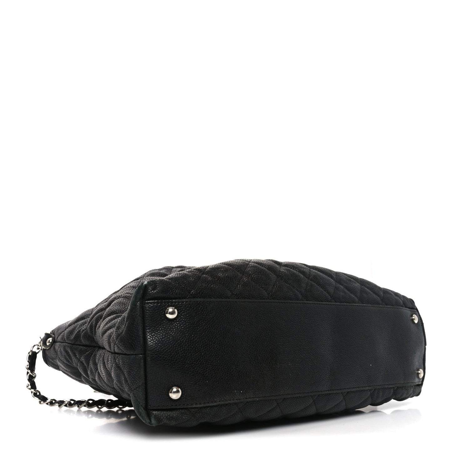 Caviar Quilted French Riviera Hobo Black
