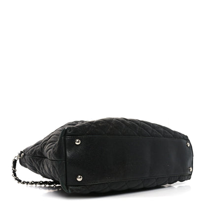 Caviar Quilted French Riviera Hobo Black