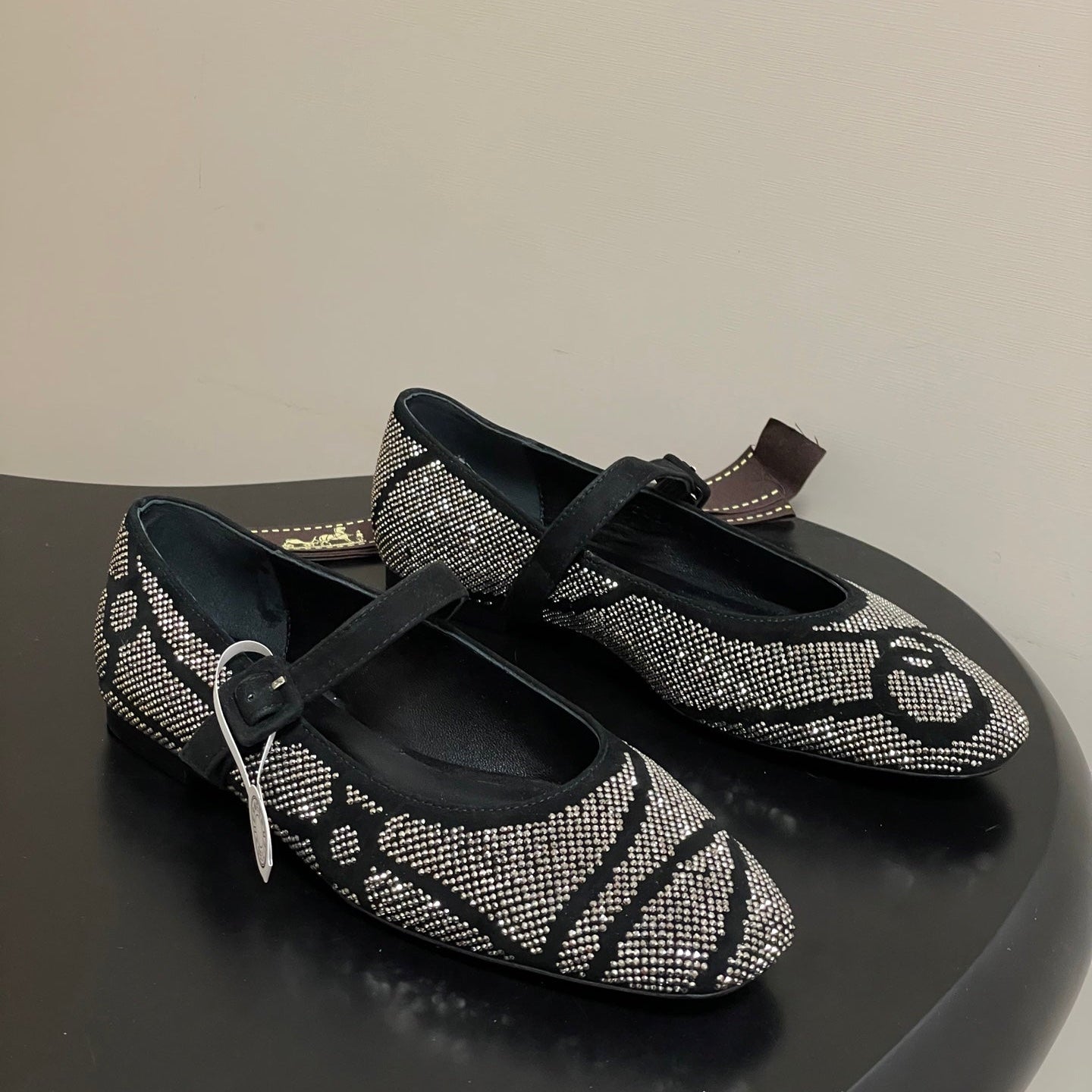 Hermes 26 Light Ballet Flat Metallic Gray in Suede 594342