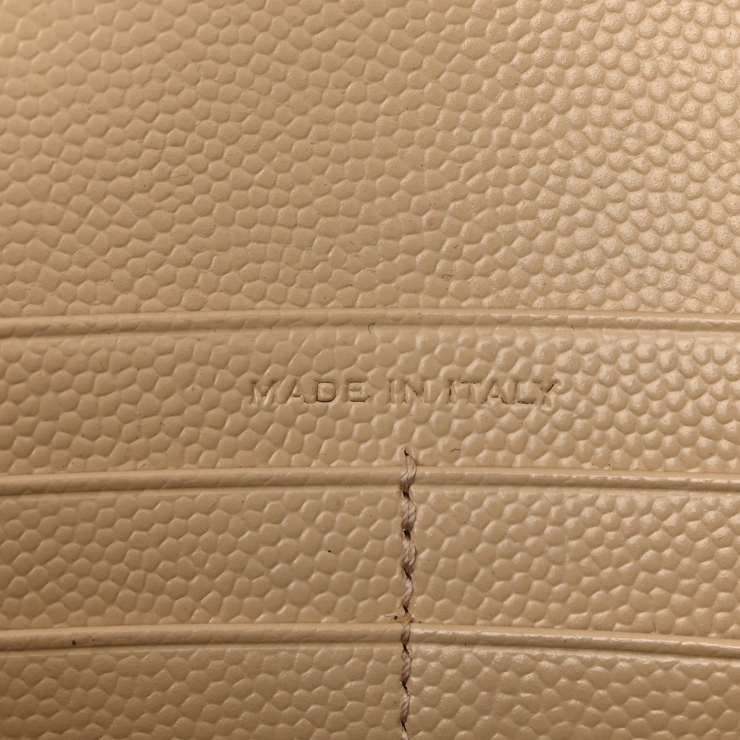 Grain De Poudre Matelasse Chevron Monogram Chain Wallet Nude Powder