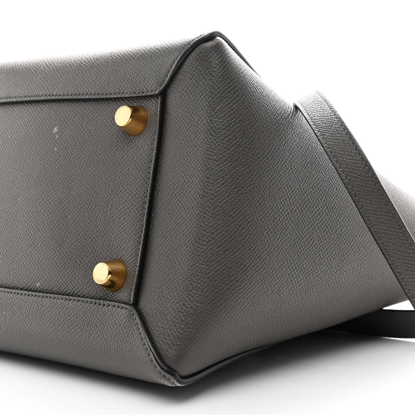 Grained Calfskin Mini Belt Bag Grey