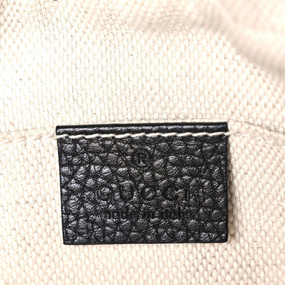 Pebbled Calfskin Small Soho Disco Bag Black