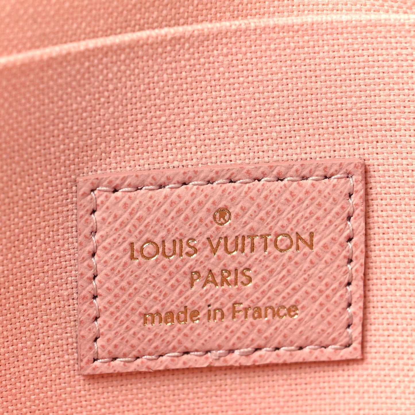 Damier Azur Pochette Felicie Chain Wallet Rose Ballerine