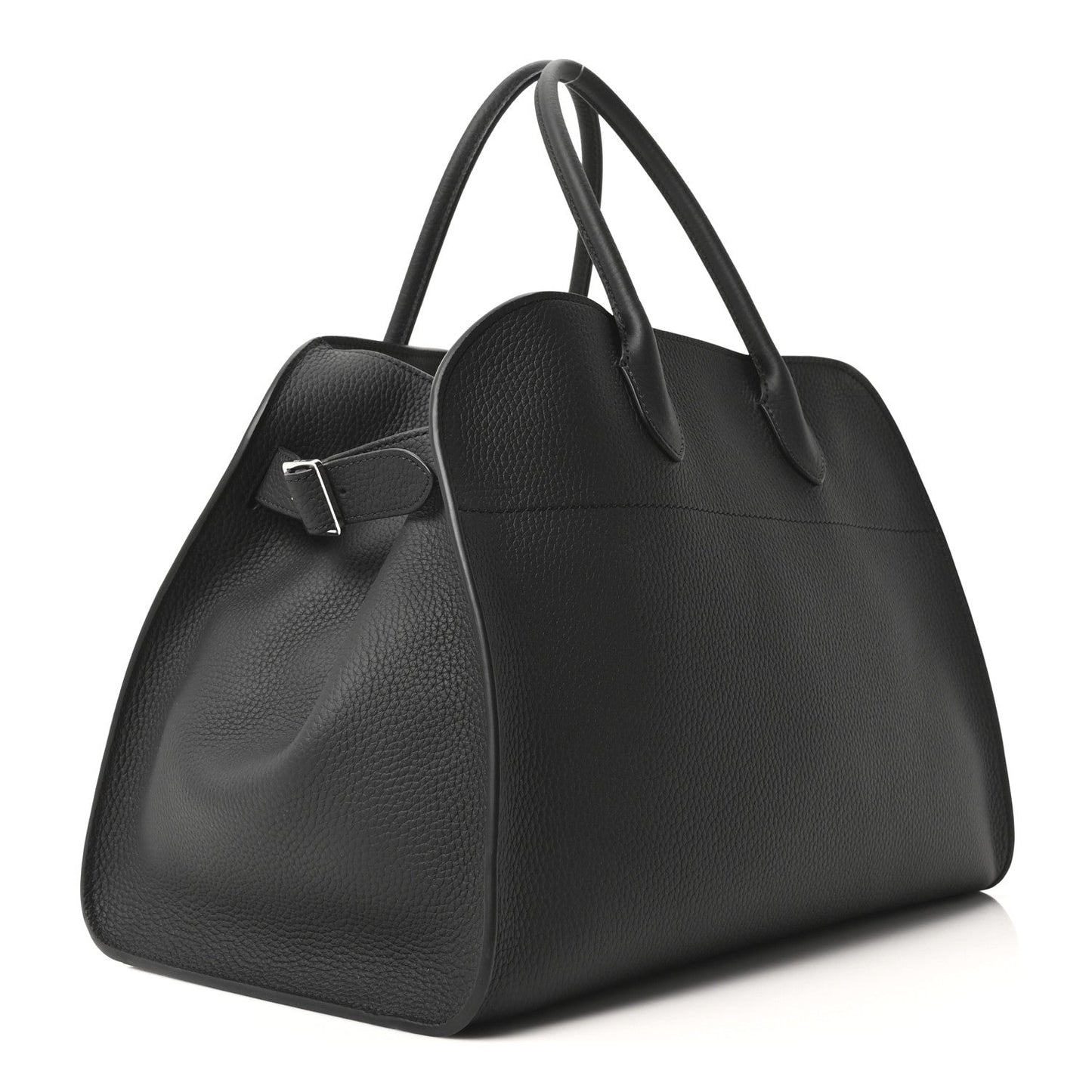 Matte Grained Calfskin Soft Margaux 15 Black