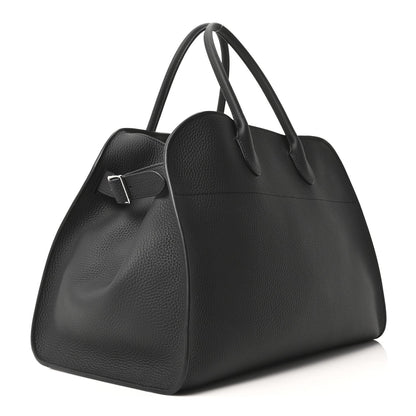 Matte Grained Calfskin Soft Margaux 15 Black
