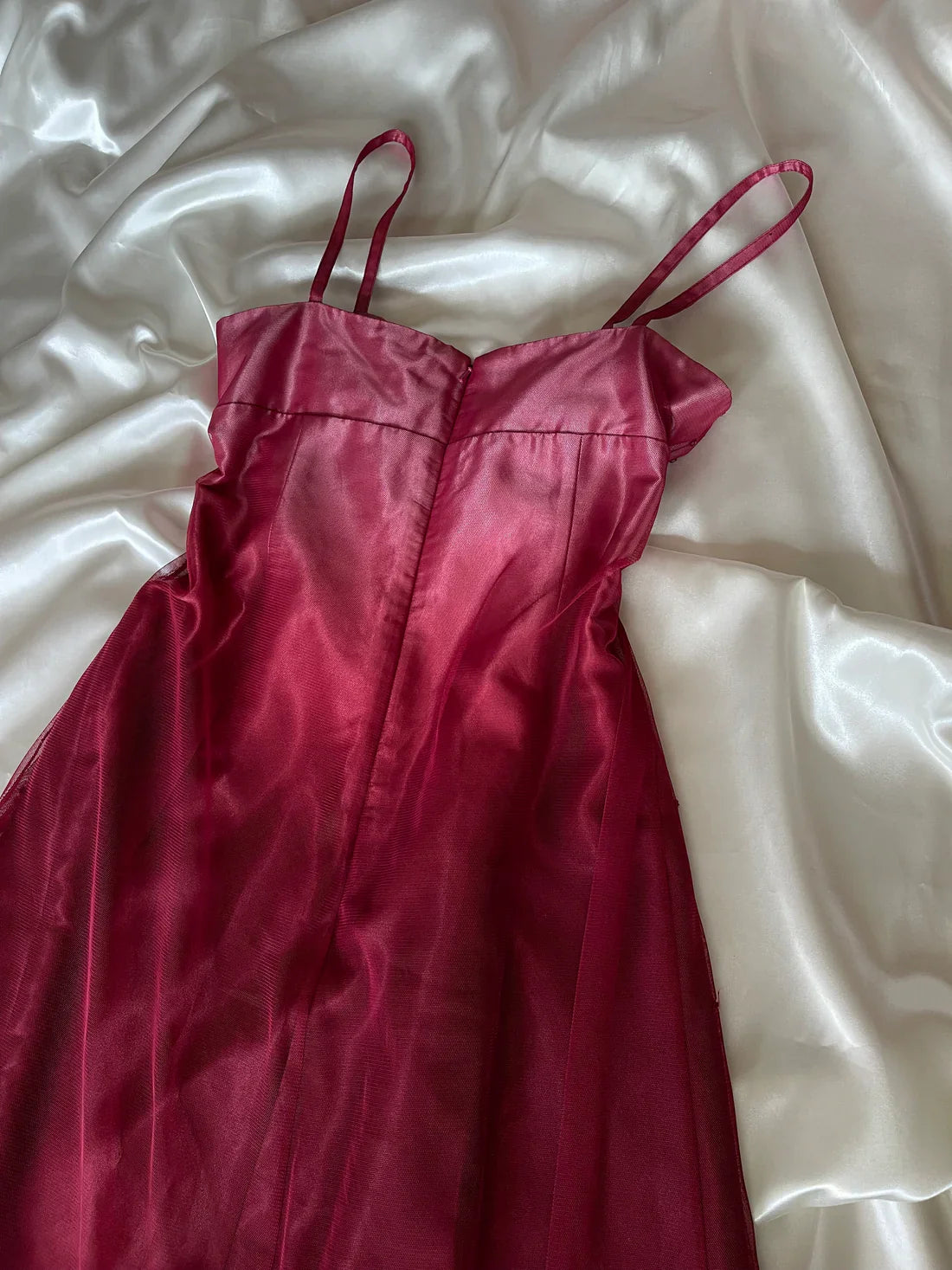 formaldressy--Red exquisite floral beaded fashion long tulle prom dress graduation dress gh5521