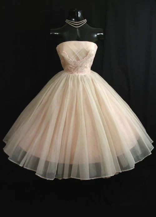 formaldressy--Pink Tulle Sweet Off-the-Shoulder Short Homecoming Dress Hoco Dress gh5614