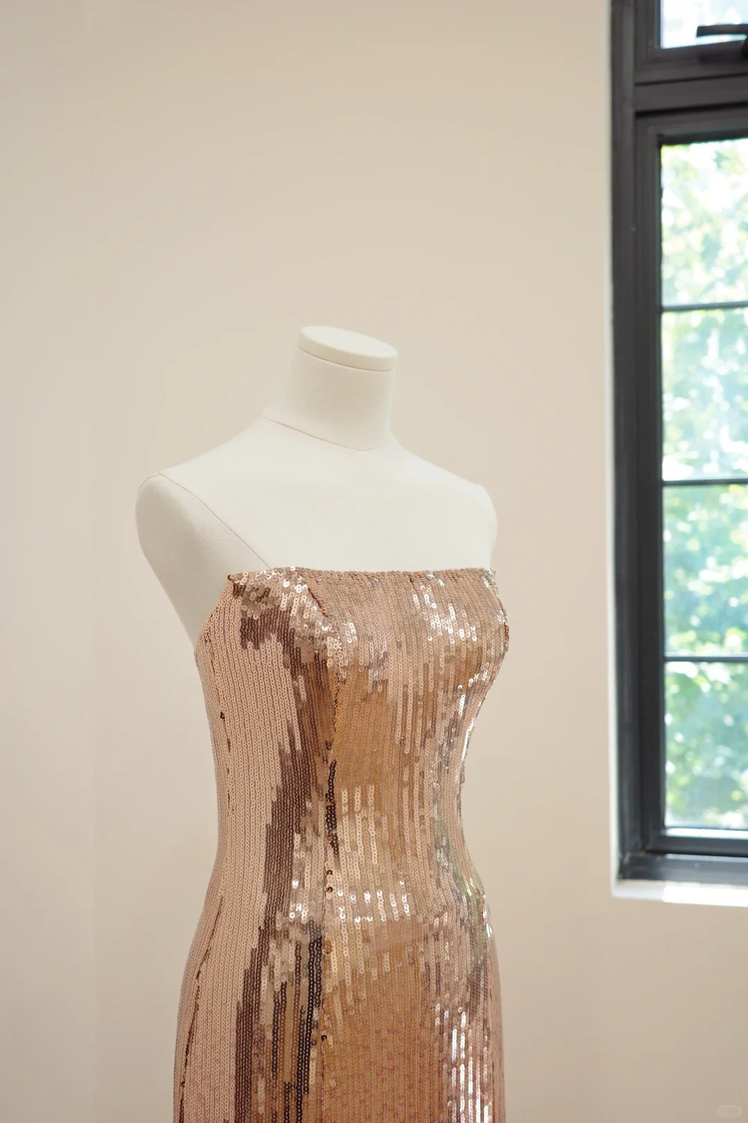 formaldressy-Pink Gold Shiny Fashion Long Sequined Prom Dress Evening Dress Party Dress gh5060