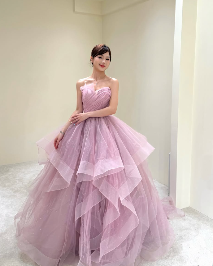 Sweety Ball Gown Strapless Ruffle Sequin Black Tulle Prom Dress Evening Dress SH5102