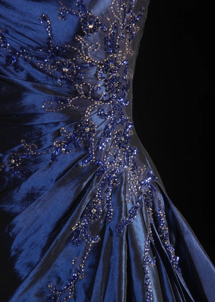 Navy A Line Strapless Satin Pleated Beads Long Prom Dress,Party Dress,Formal Evening Dress GG4136