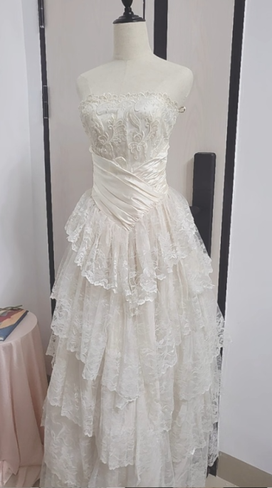 formaldressy--White Long Elegant Tulle Ball Gown Wedding Dress gh5565