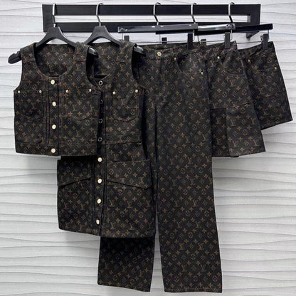 LV Monogram Denim Set