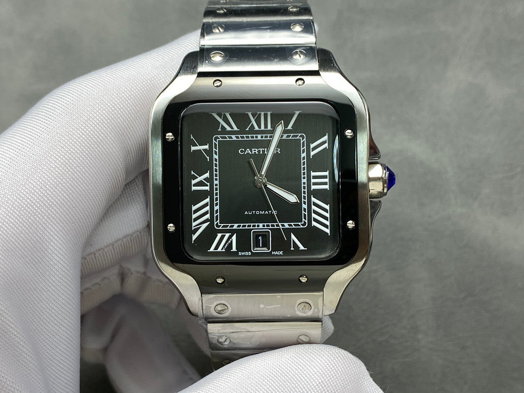 SANTOS 40MM CUSTOM BLACK DIAL