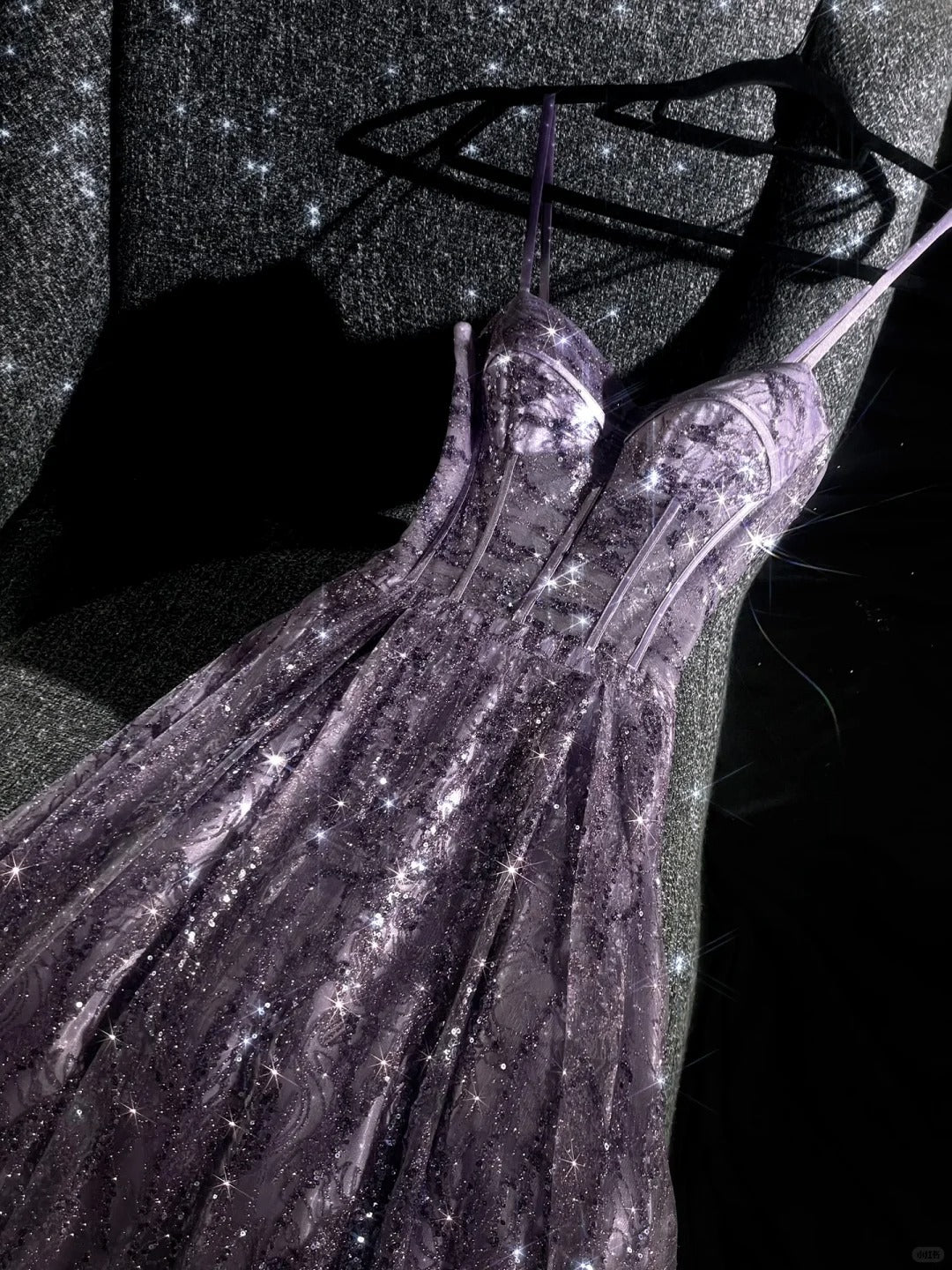 formaldressy--Purple gorgeous exquisite beaded long tulle prom dress ball gown romantic and dazzling girl gh5693