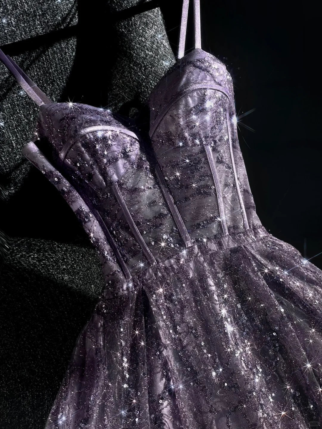formaldressy--Purple gorgeous exquisite beaded long tulle prom dress ball gown romantic and dazzling girl gh5693