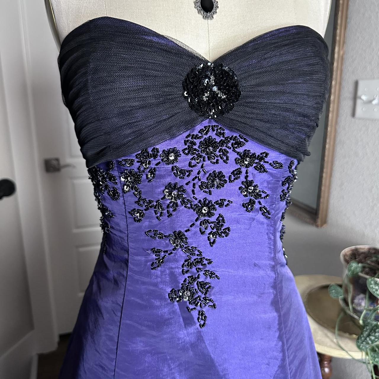 formaldressy--Vintage Purple Delicate Beaded Long Satin Ball Gown gh5508