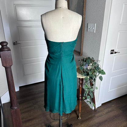 formaldressy--Strapless green simple fashionable short satin formal homecoming dress gh5502