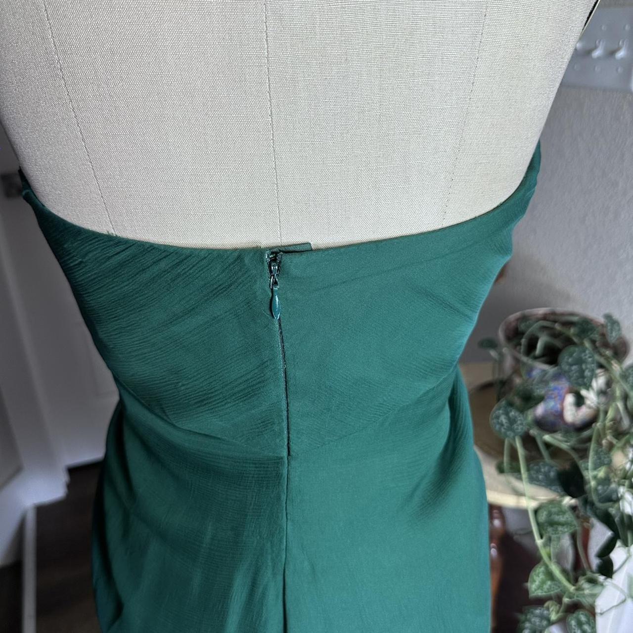 formaldressy--Strapless green simple fashionable short satin formal homecoming dress gh5502